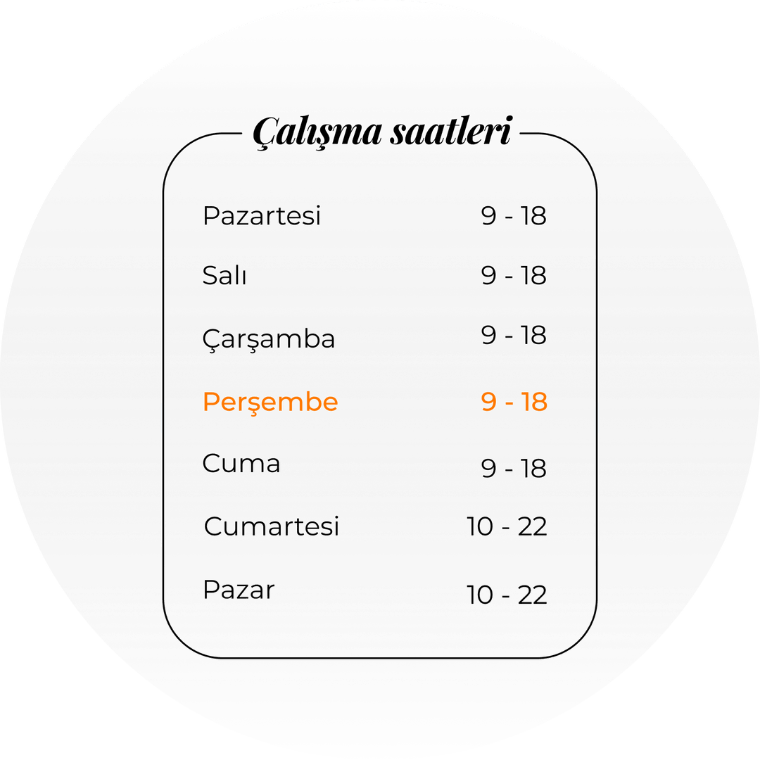 3. Çalışma saatleriico